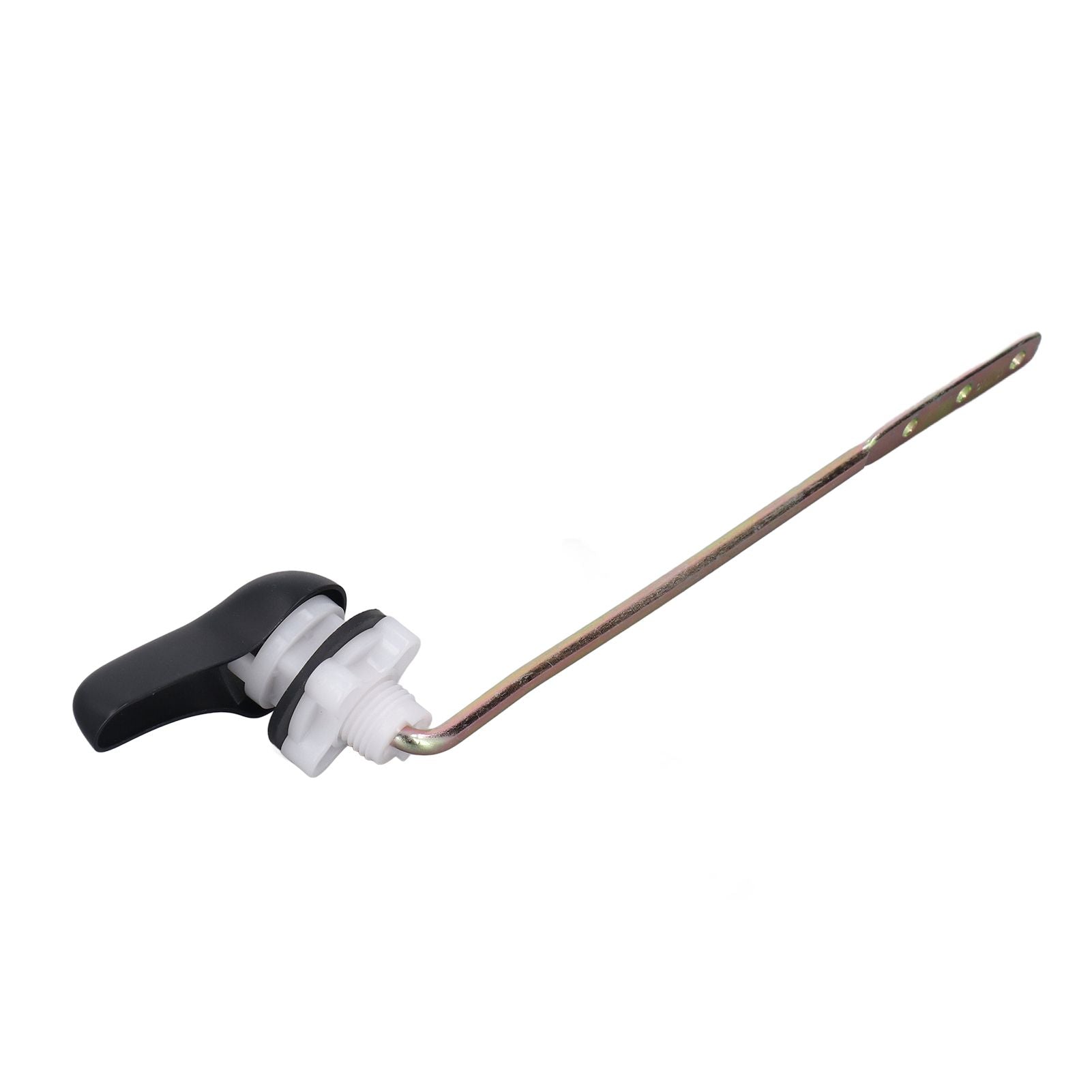 Side Mount Toilet Handle Zinc Alloy Black Toilet Flush Handle Replacement for Home Bathroom