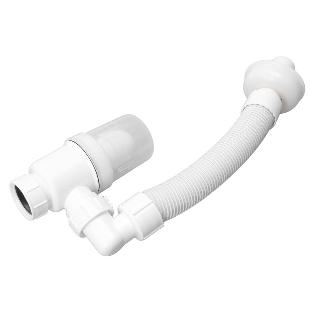 Basin Drain Pipe 90 Degree Wash Basin Sink Drainer Hose White Flexible Anti Odor Drain Pipe for Kitchen Bathroom