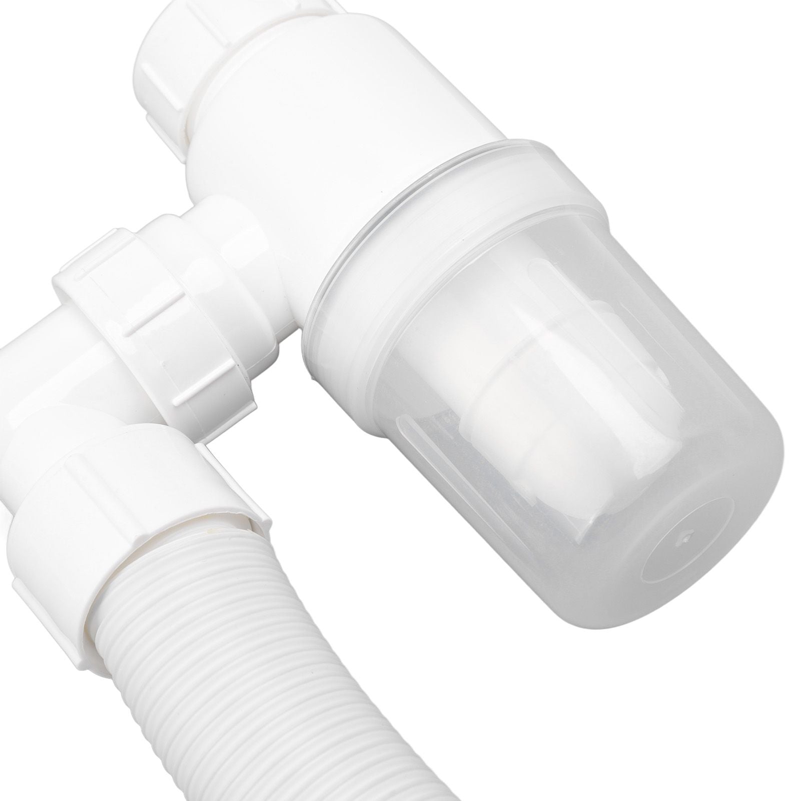 Basin Drain Pipe 90 Degree Wash Basin Sink Drainer Hose White Flexible Anti Odor Drain Pipe for Kitchen Bathroom