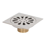 Deodorant Floor Drain Electroplating Copper Stainless Steel Insect Prevention Fast Drainage for Bathroom Washing Machine