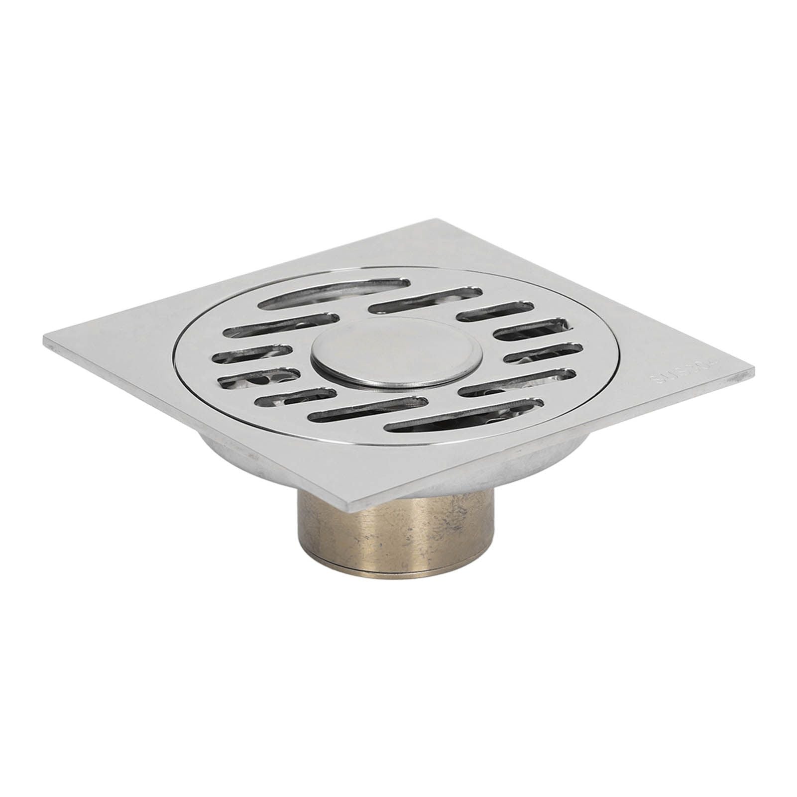 Shower Grates Electroplating Square Odor and Insect Repellent Lengthen Large Displacement Floor Drain for Bathroom Balcony S