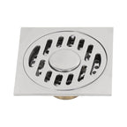 Shower Grates Electroplating Square Odor and Insect Repellent Lengthen Large Displacement Floor Drain for Bathroom Balcony S