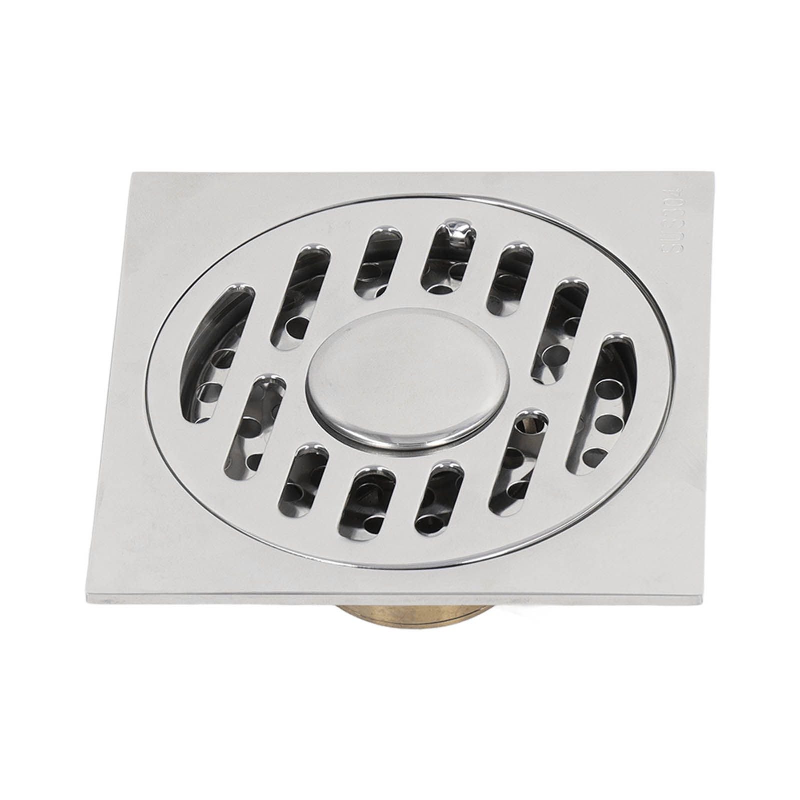 Shower Grates Electroplating Square Odor and Insect Repellent Lengthen Large Displacement Floor Drain for Bathroom Balcony S