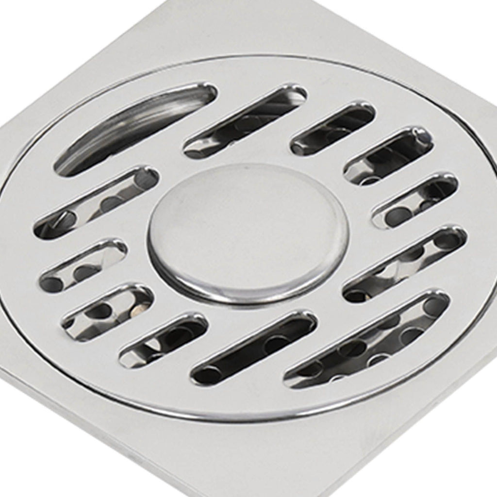Shower Grates Electroplating Square Odor and Insect Repellent Lengthen Large Displacement Floor Drain for Bathroom Balcony S