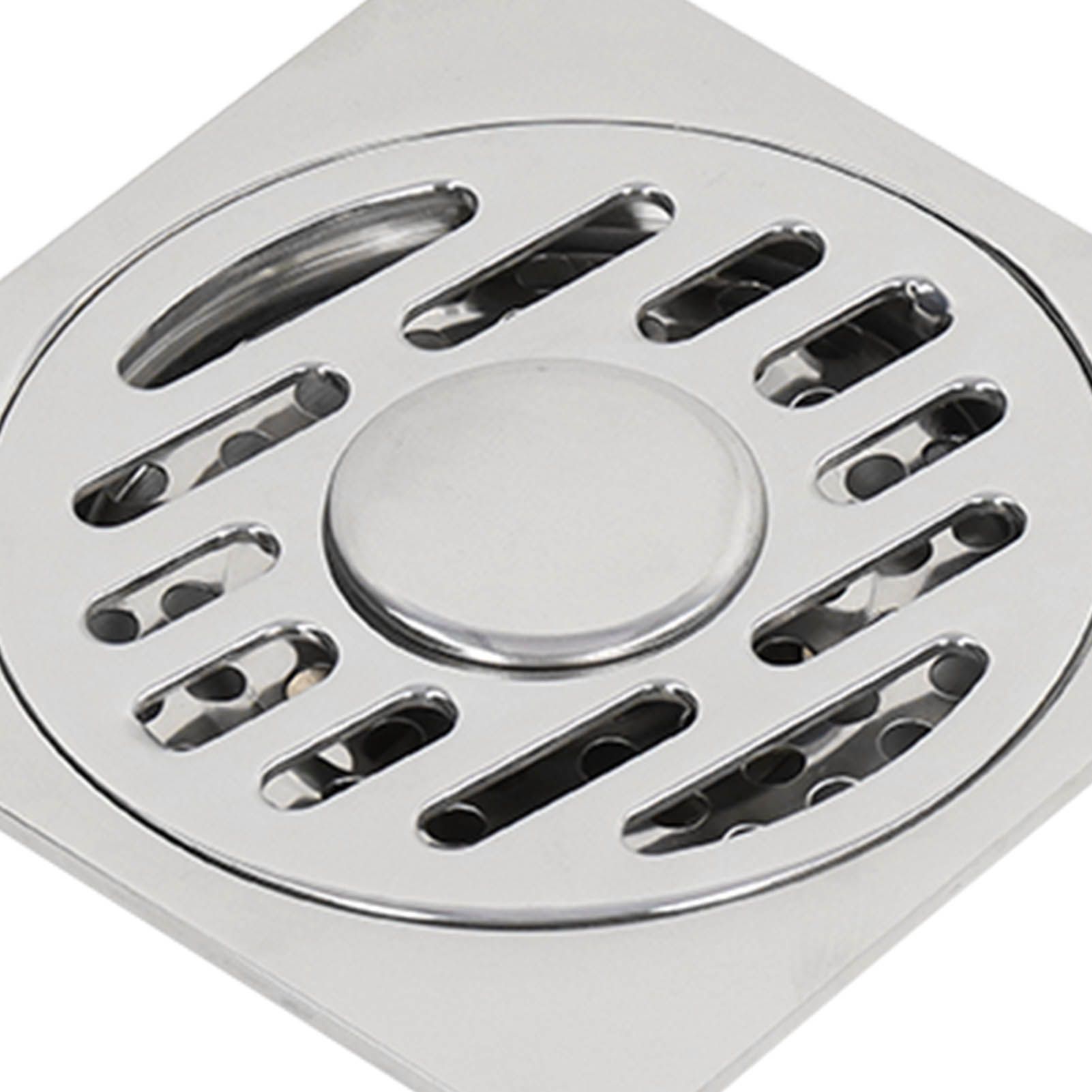 Shower Grates Electroplating Square Odor and Insect Repellent Lengthen Large Displacement Floor Drain for Bathroom Balcony S
