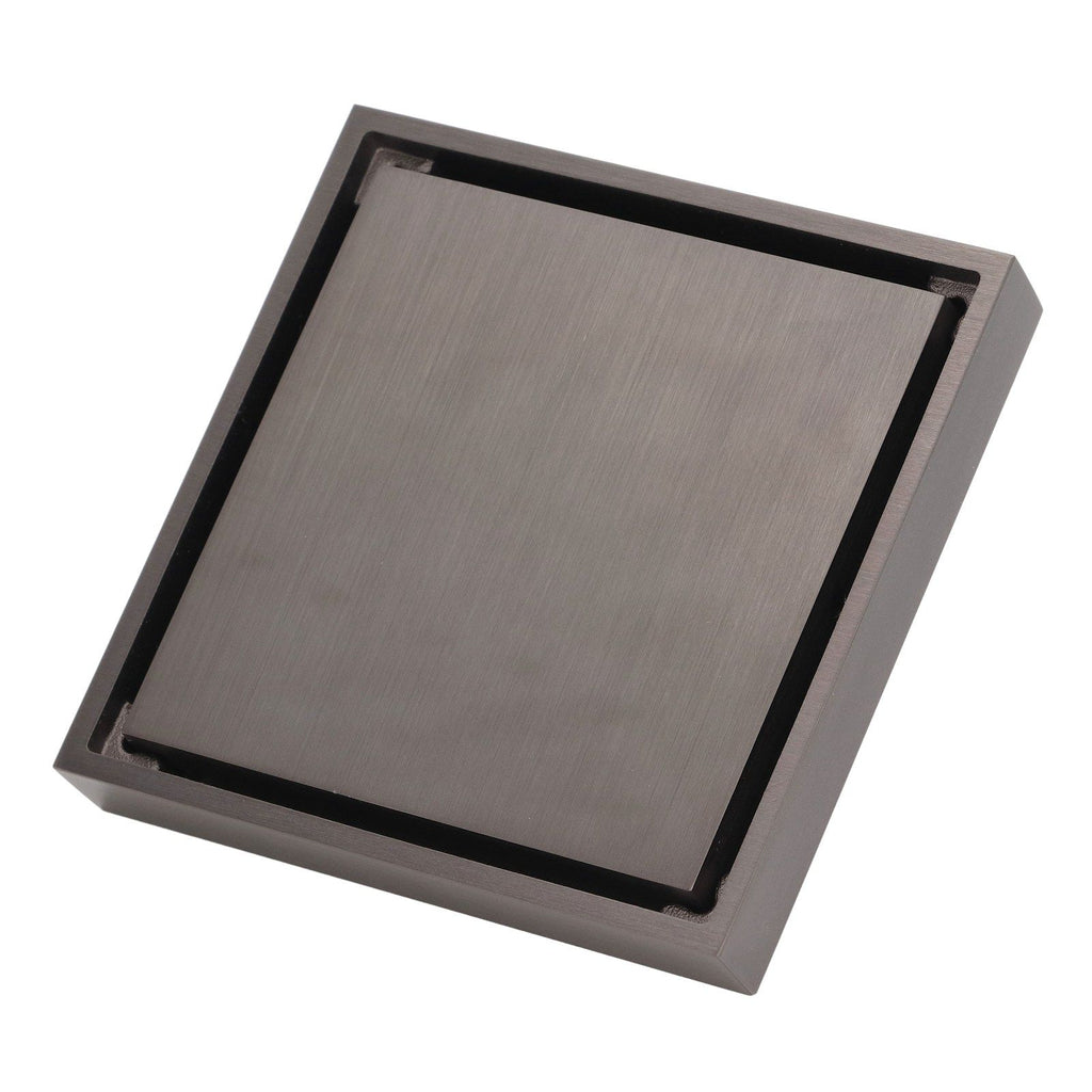 Shallow Water Floor Drain Copper Stainless Steel Odorless Insect Proof Fast Drainage for Bathroom Kitchen Gray
