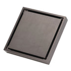 Shallow Water Floor Drain Copper Stainless Steel Odorless Insect Proof Fast Drainage for Bathroom Kitchen Gray