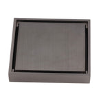 Shallow Water Floor Drain Copper Stainless Steel Odorless Insect Proof Fast Drainage for Bathroom Kitchen Gray