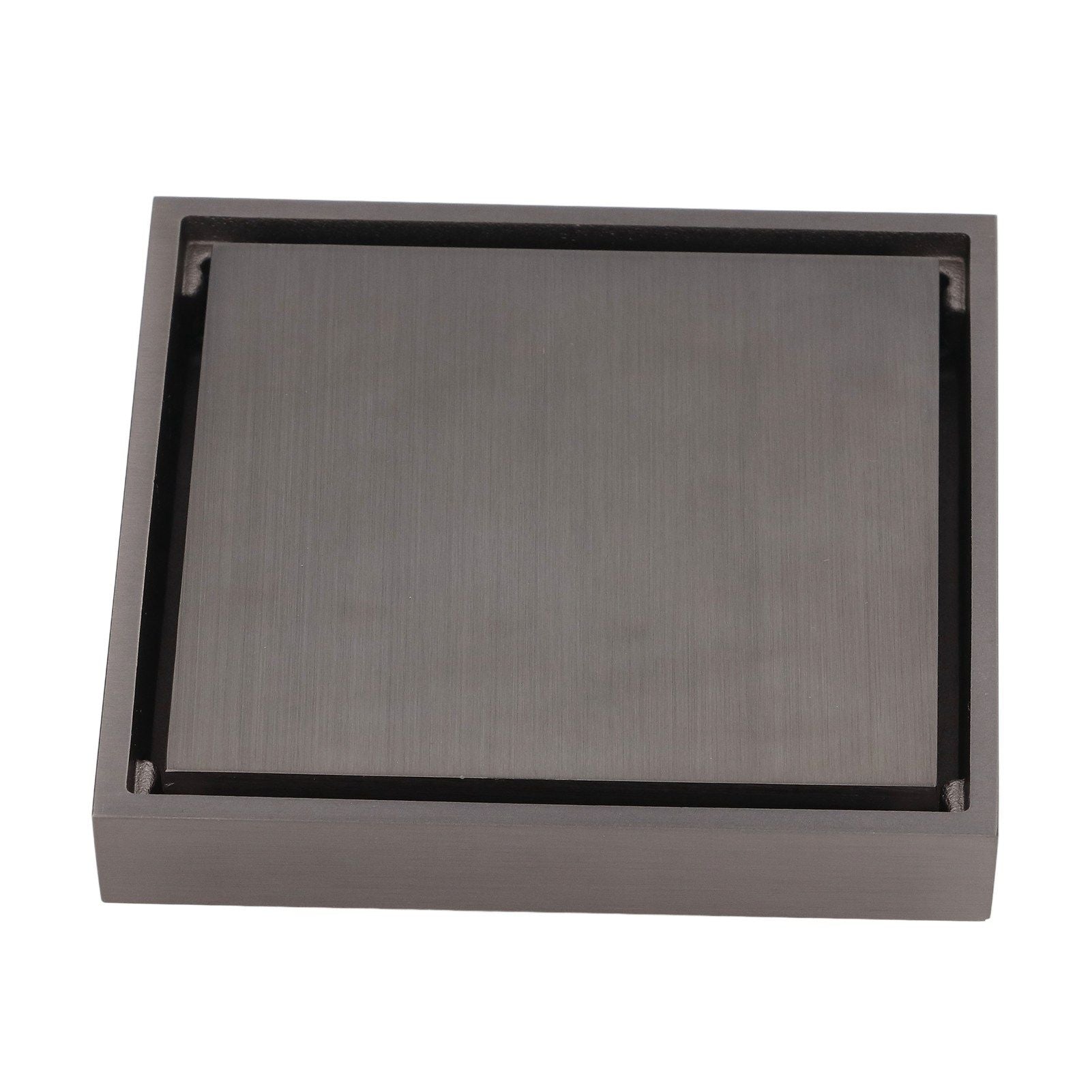 Shallow Water Floor Drain Copper Stainless Steel Odorless Insect Proof Fast Drainage for Bathroom Kitchen Gray