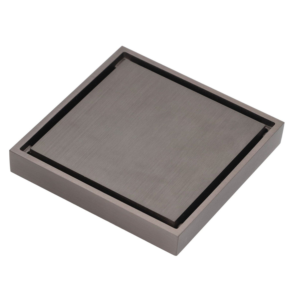 Shallow Water Floor Drain Copper Stainless Steel Odorless Insect Proof Fast Drainage for Bathroom Kitchen Gray