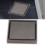 Shallow Water Floor Drain Copper Stainless Steel Odorless Insect Proof Fast Drainage for Bathroom Kitchen Gray