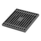 Floor Drain Stainless Steel Square Anti Odor Large Displacement Bathroom Grate for Home Balcony Grey