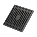 Floor Drain Stainless Steel Square Anti Odor Large Displacement Bathroom Grate for Home Balcony Grey