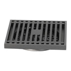 Floor Drain Stainless Steel Square Anti Odor Large Displacement Bathroom Grate for Home Balcony Grey