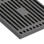 Floor Drain Stainless Steel Square Anti Odor Large Displacement Bathroom Grate for Home Balcony Grey