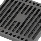Floor Drain Stainless Steel Square Anti Odor Large Displacement Bathroom Grate for Home Balcony Grey