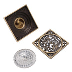 Antique Deodorant Floor Drain European Style Square Shower Floor Drain for Kitchens Bathrooms Garages Basements Balconies