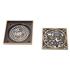 Antique Deodorant Floor Drain European Style Square Shower Floor Drain for Kitchens Bathrooms Garages Basements Balconies