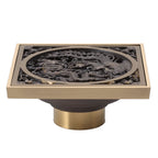 Antique Deodorant Floor Drain European Style Square Shower Floor Drain for Kitchens Bathrooms Garages Basements Balconies