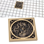 Antique Deodorant Floor Drain European Style Square Shower Floor Drain for Kitchens Bathrooms Garages Basements Balconies