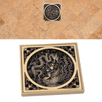 Antique Deodorant Floor Drain European Style Square Shower Floor Drain for Kitchens Bathrooms Garages Basements Balconies