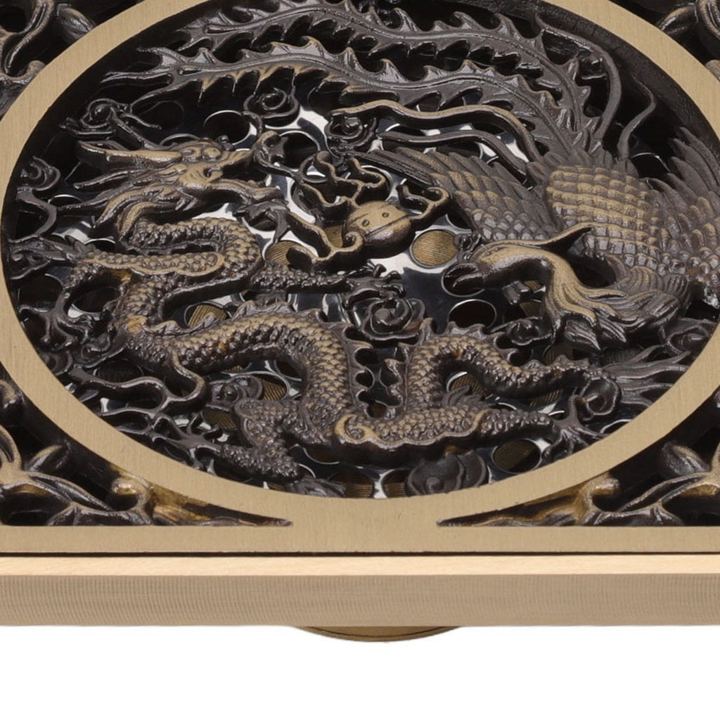 Antique Deodorant Floor Drain European Style Square Shower Floor Drain for Kitchens Bathrooms Garages Basements Balconies