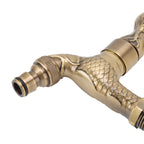 Antique Carved Faucet Bronze Copper Carp Retro Anti Rust Outdoor Garden Tap for Toilet G1/2in Rooster
