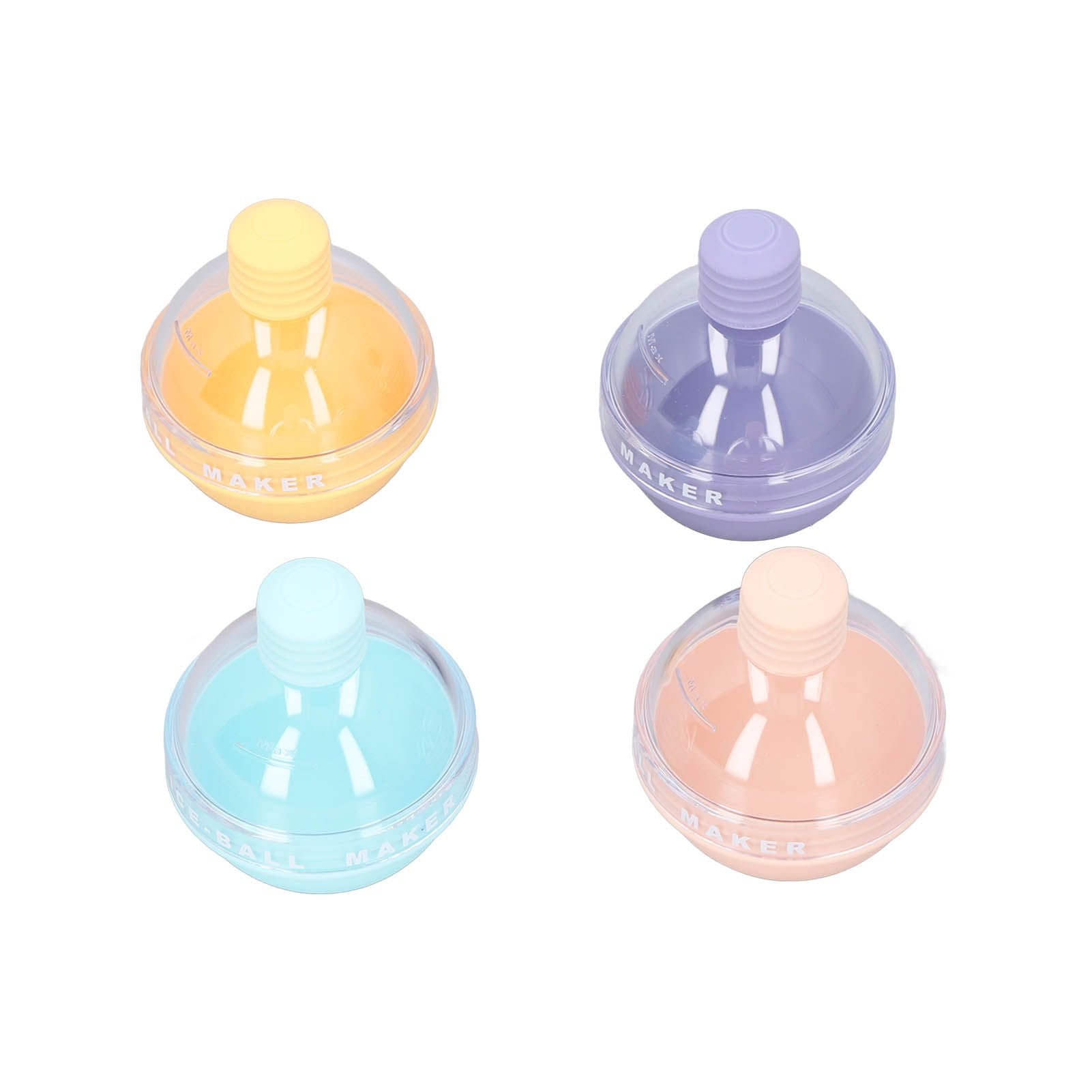 4Pcs Light Bulb Hockey Molds Safe Healthy Candy Color Add Flavor Easy to Demould Whiskey Ice Molds with Lid
