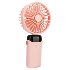 Neck Fan 5 Speed Mode Strong Airflow LED Battery Indicator Detachable Hands Free USB Handheld Fan for Office Travel Home