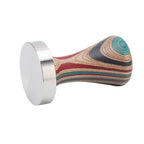 Colorful Wood Coffee Flat Tamper Stainless Steel Base Powder Hammer for Coffee Accessories 51mm