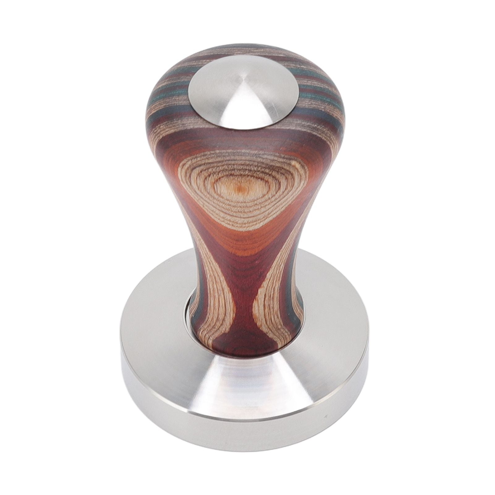 Colorful Wood Coffee Flat Tamper Stainless Steel Base Powder Hammer for Coffee Accessories 58mm