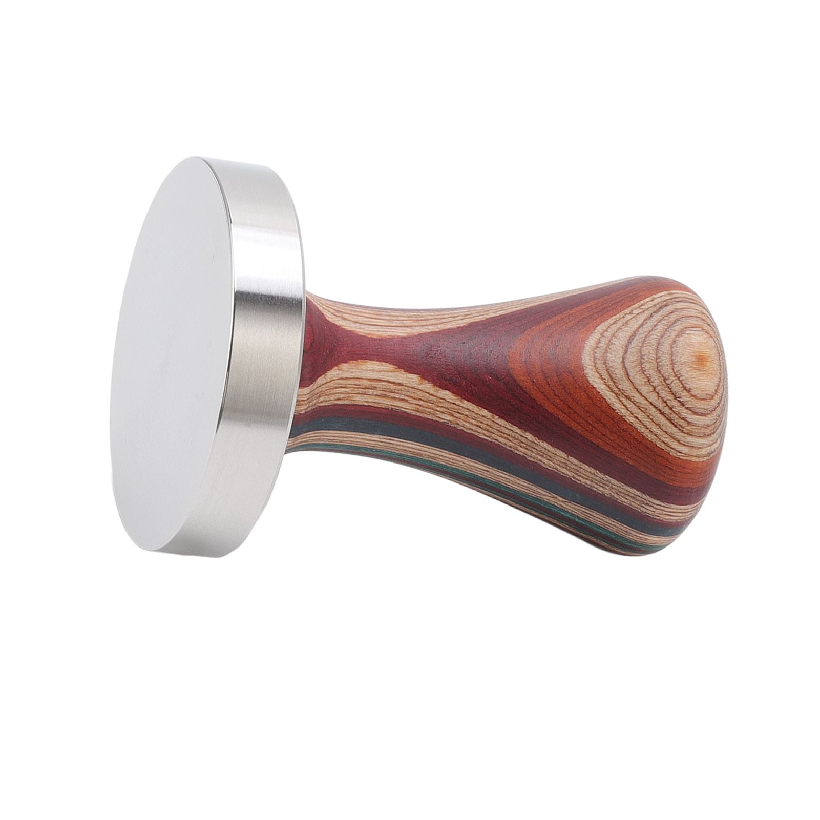 Colorful Wood Coffee Flat Tamper Stainless Steel Base Powder Hammer for Coffee Accessories 58mm