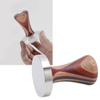 Colorful Wood Coffee Flat Tamper Stainless Steel Base Powder Hammer for Coffee Accessories 58mm