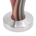 Colorful Wood Coffee Flat Tamper Stainless Steel Base Powder Hammer for Coffee Accessories 58mm