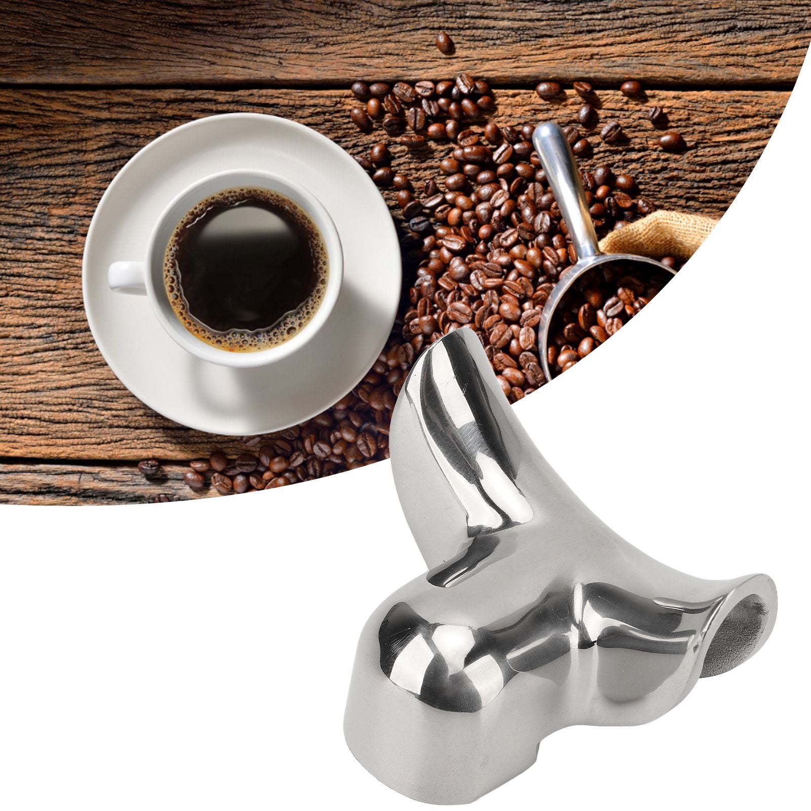 Coffee Portafilter Diverter Nozzle Stainless Steel Double Guide Diversion Nozzle for Semi Automatic Coffee Machines