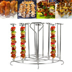 Skewer Stand Stainless Steel Vertical Barbecue Skewers Holder Fryer Accessories for 6 Quart Fryer
