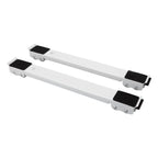 2pcs Furniture Appliance Roller Steel 300kg Load Bearing Stretchable Machine Moving Base for Dishwasher White