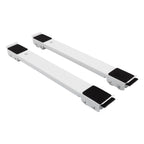2pcs Furniture Appliance Roller Steel 300kg Load Bearing Stretchable Machine Moving Base for Dishwasher White