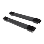 2pcs Furniture Appliance Roller Steel 300kg Load Bearing Stretchable Machine Moving Base for Dishwasher Black