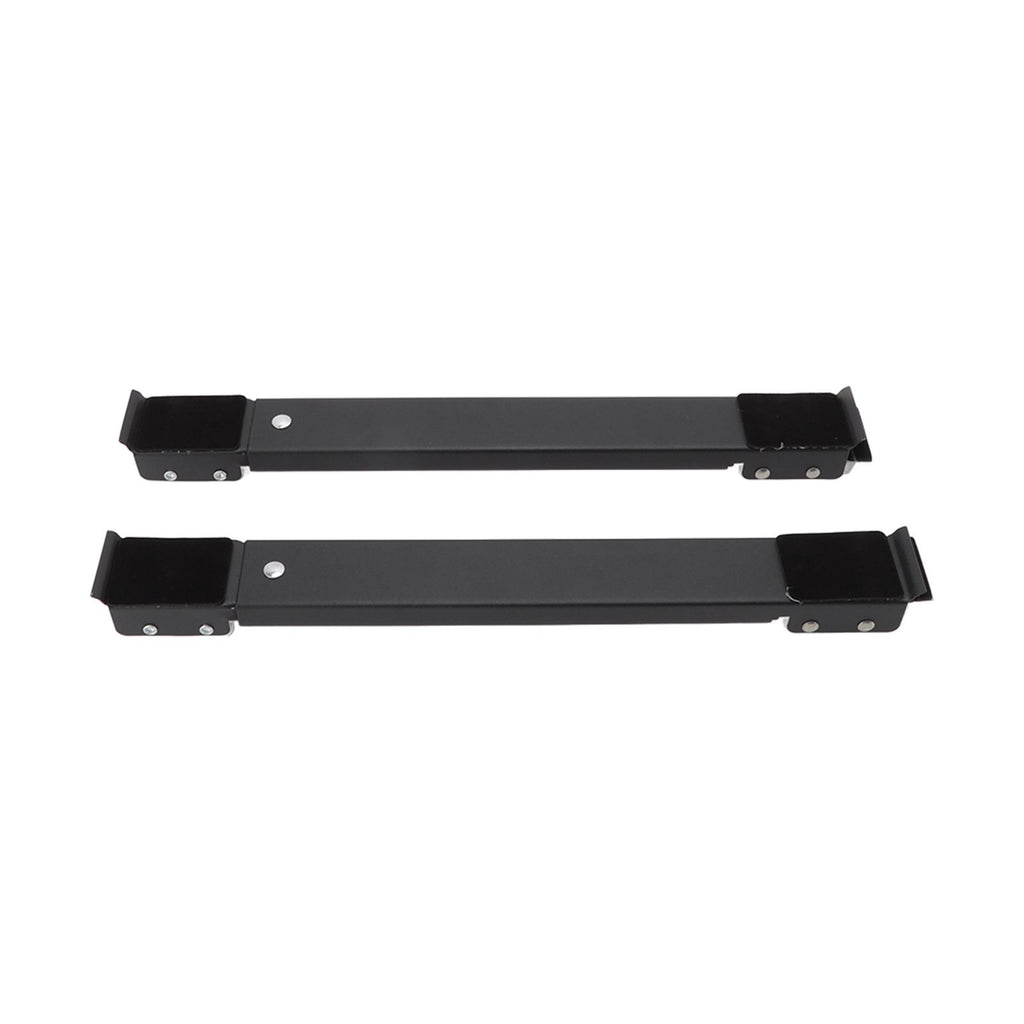 2pcs Furniture Appliance Roller Steel 300kg Load Bearing Stretchable Machine Moving Base for Dishwasher Black