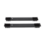 2pcs Furniture Appliance Roller Steel 300kg Load Bearing Stretchable Machine Moving Base for Dishwasher Black