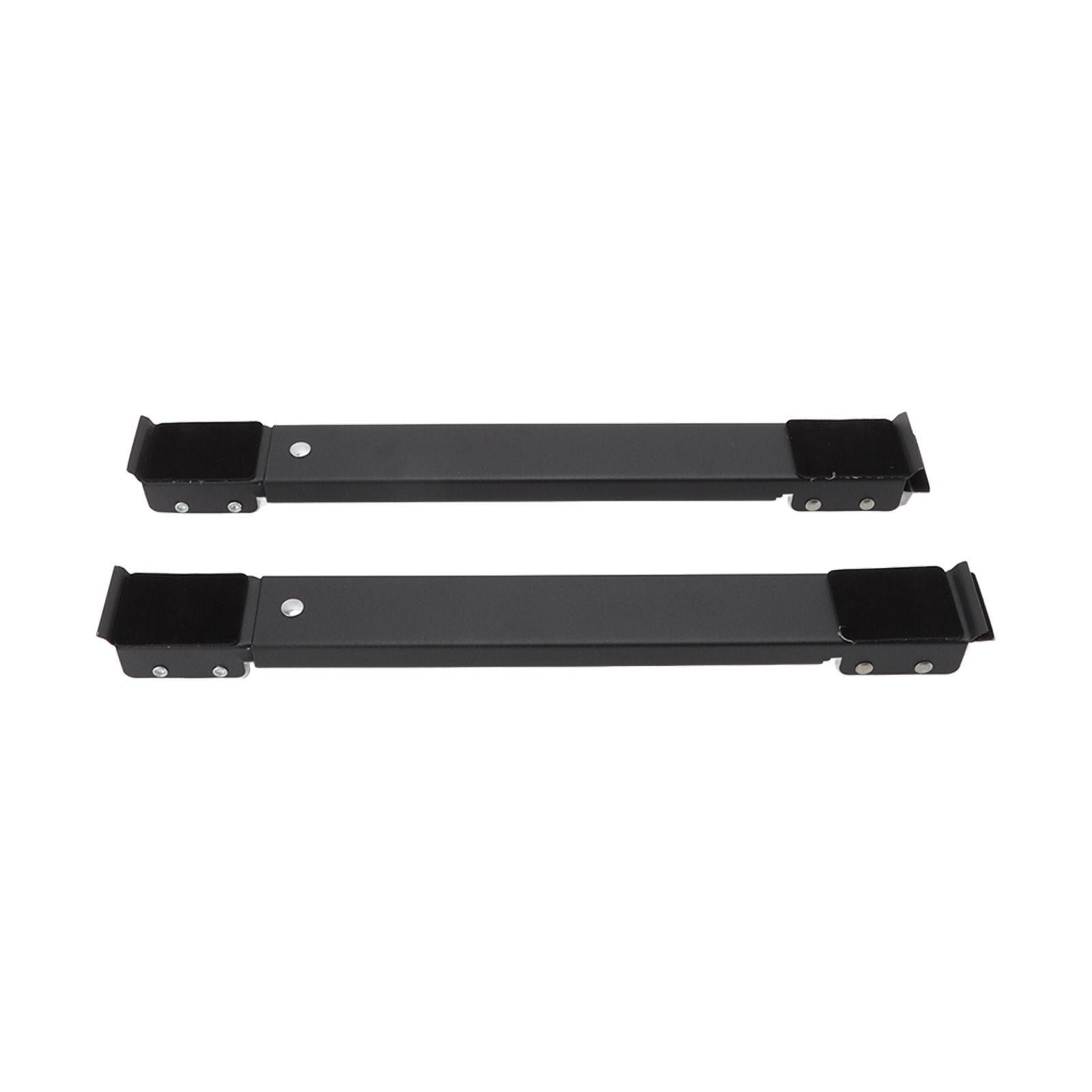 2pcs Furniture Appliance Roller Steel 300kg Load Bearing Stretchable Machine Moving Base for Dishwasher Black