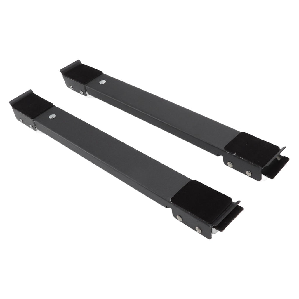 2pcs Furniture Appliance Roller Steel 300kg Load Bearing Stretchable Machine Moving Base for Dishwasher Black