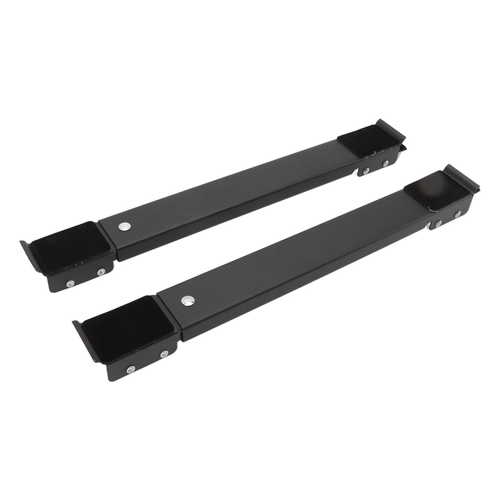 2pcs Furniture Appliance Roller Steel 300kg Load Bearing Stretchable Machine Moving Base for Dishwasher Black