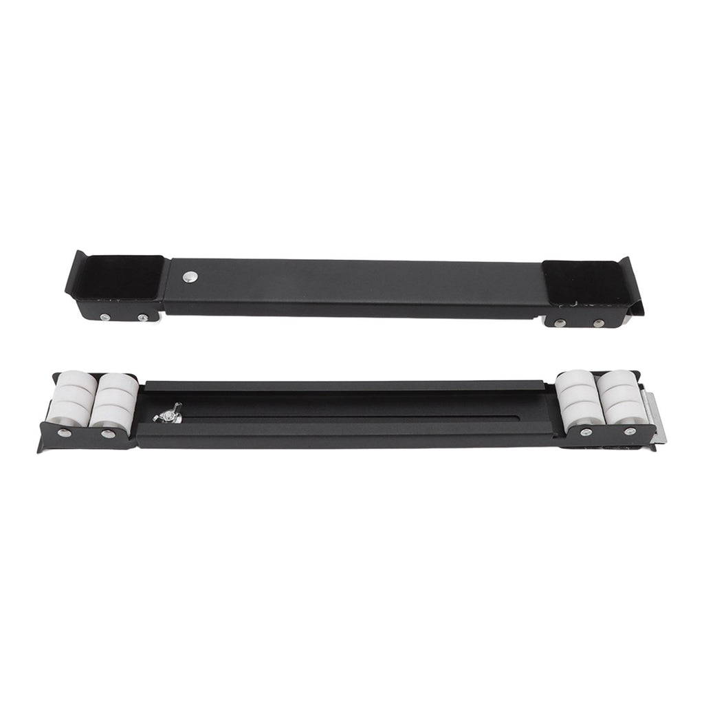 2pcs Furniture Appliance Roller Steel 300kg Load Bearing Stretchable Machine Moving Base for Dishwasher Black