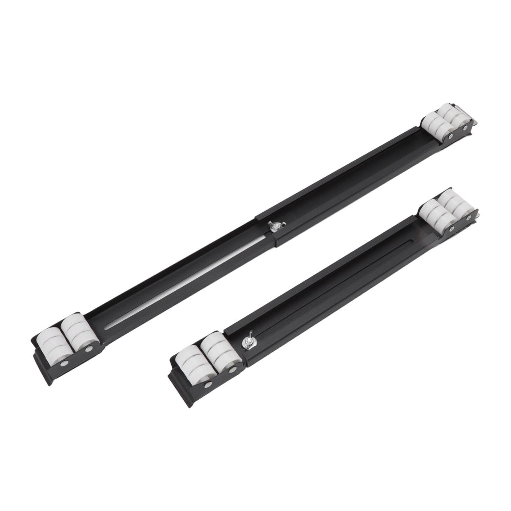 2pcs Furniture Appliance Roller Steel 300kg Load Bearing Stretchable Machine Moving Base for Dishwasher Black