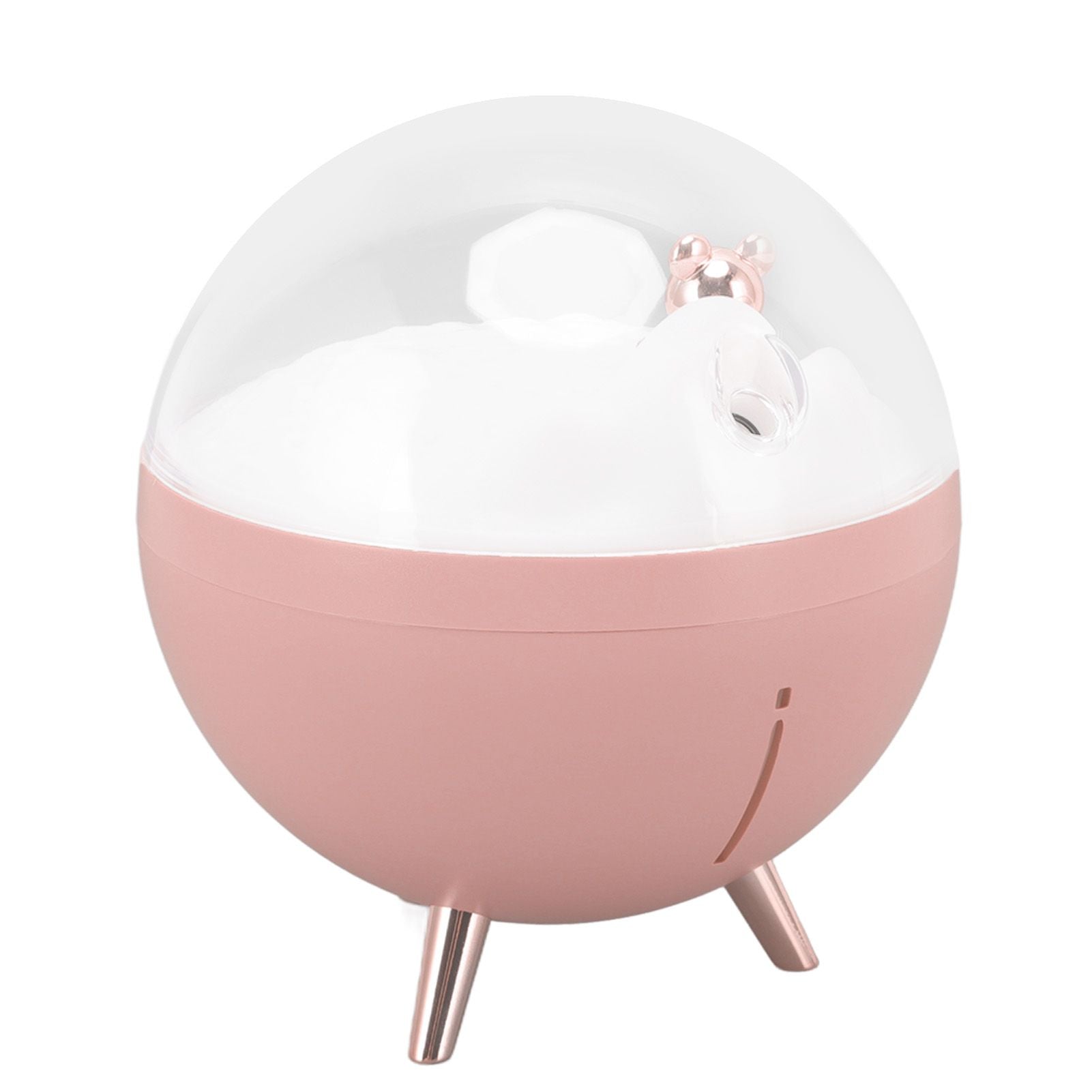 260ml Air Humidifier Space Bear Designed ABS with Night Light USB Charging Mini Mist Diffusor for Home Children Pink