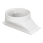 Portable AC Hose Coupler Universal Clockwise Counterclockwise Thread 5in Diameter Rectangular Interface 130mm Hose Adapter
