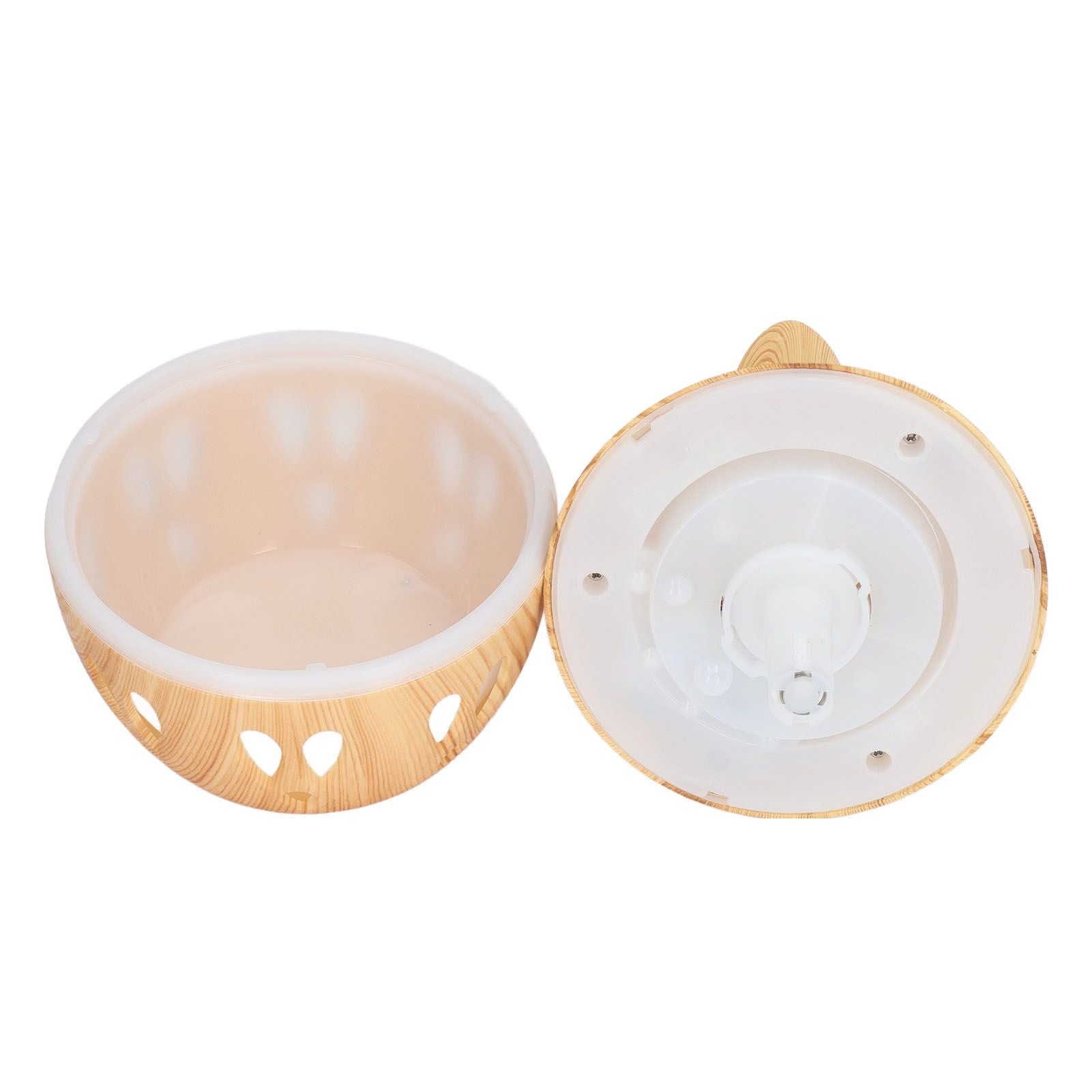 Aromatherapy Humidifier 300ml USB Powered Wood Grain Desktop Humidifier with LED Color Light for Home Bedroom