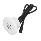 Embedded Charging Round Port QC3.0 Fast Charging Phone Desktop Charger Station for Home 12‑30V 30W White